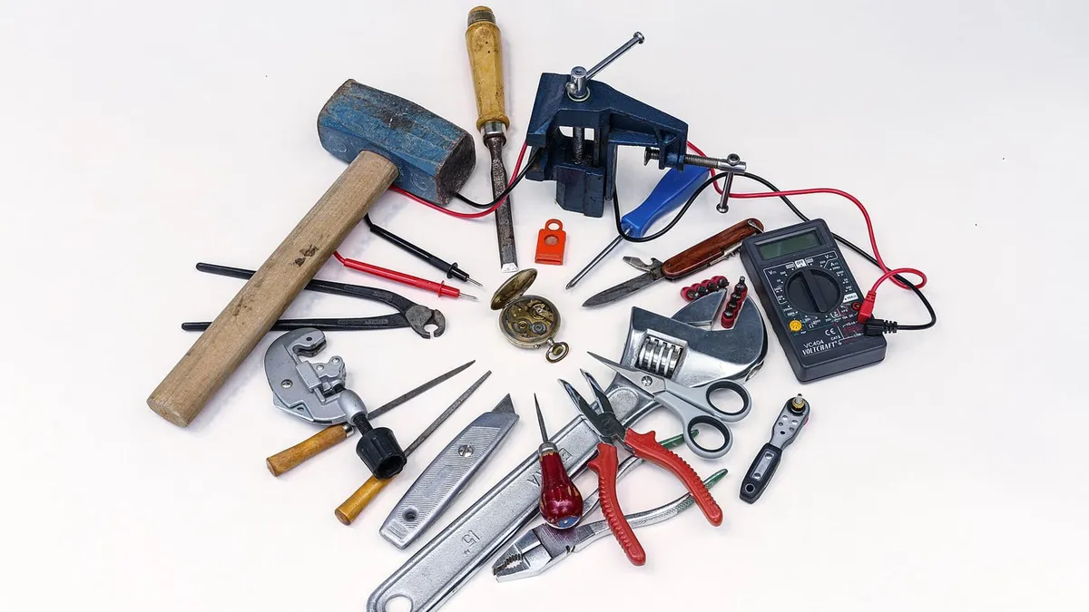 A watchmaker’s bench with precision tools laid out for servicing